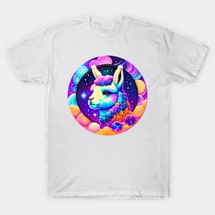 Cute Colorful Llama Funny No Drama Llama T-Shirt